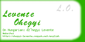 levente ohegyi business card